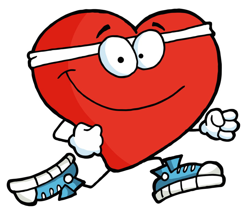 Clipart Illustration of a Healthy Red Heart Running Past | SRxA's ...