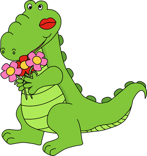 Valentine's Day Alligator Clip Art - Valentine's Day Alligator Image