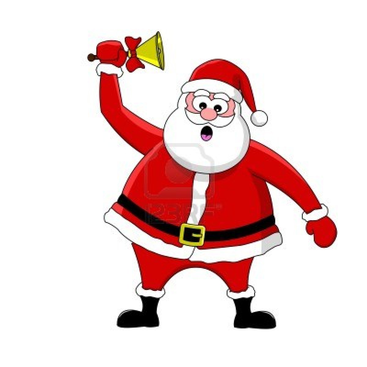 Cute Animated Santa Clausfunny Cartoon Santa Claus And Bell ...