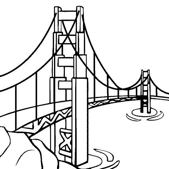 Golden Gate Bridge Drawing - ClipArt Best