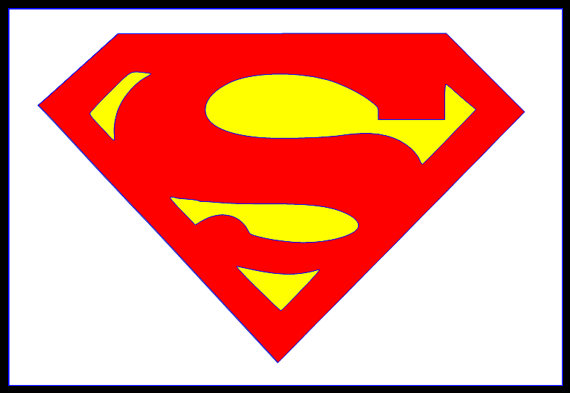 Infant Size DC Inspired Superman Logo Iron by 3LittleDevilsDesigns