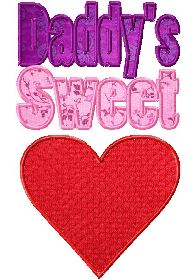Free Mommy and Daddy's Sweetheart Machine Embroidery Designs ...