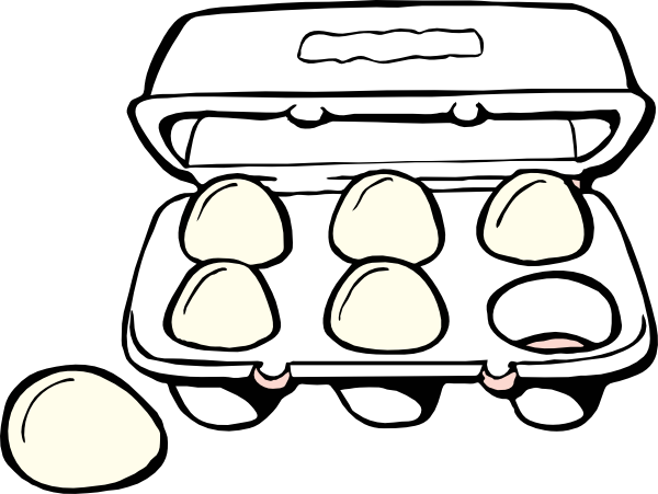 Egg Carton clip art - vector clip art online, royalty free ...