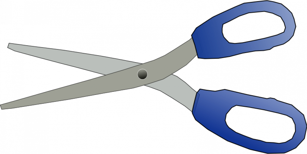Scissors in hand vector image | Public domain vectors