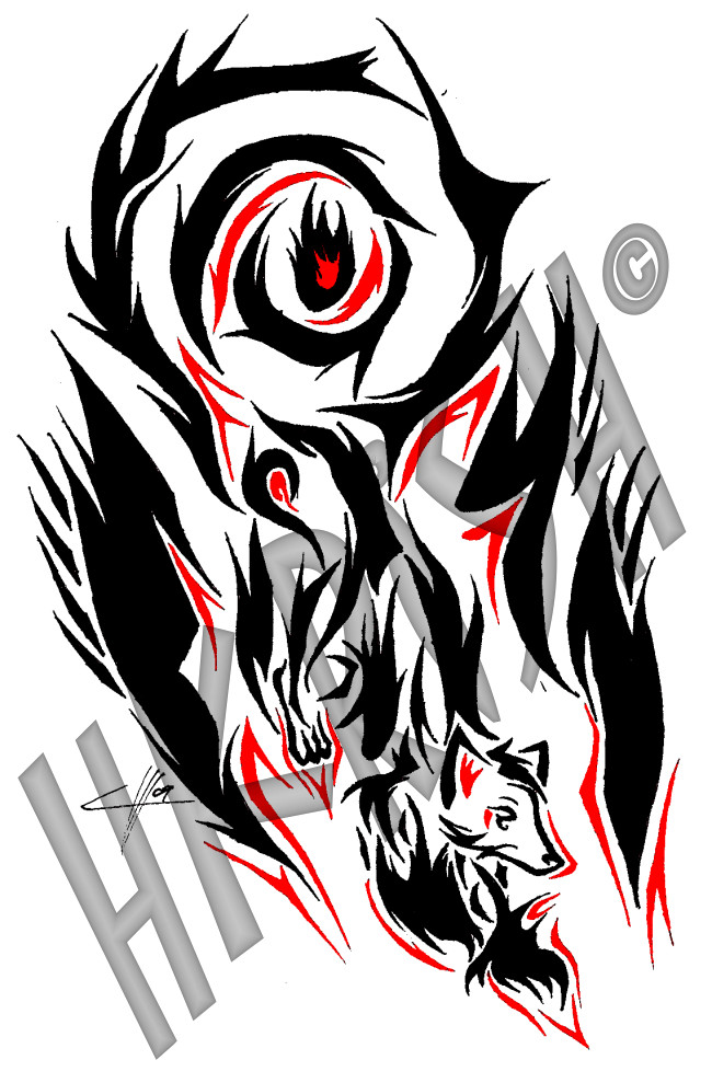 Tribal Tattoo I - Fire Fox by ffion1792 on deviantART