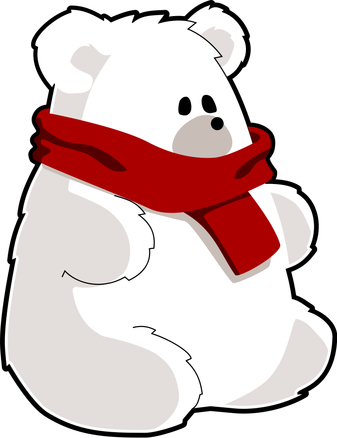 bear with red Clipart, vector clip art online, royalty free design ...