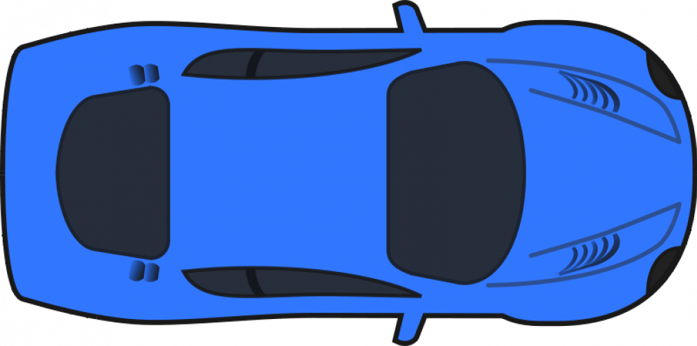 Dark blue racing car vector illustration | Public domain vectors