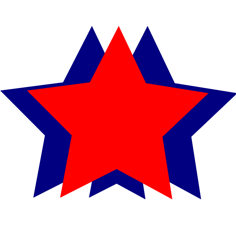 Clipart - Stars - Red and Blue