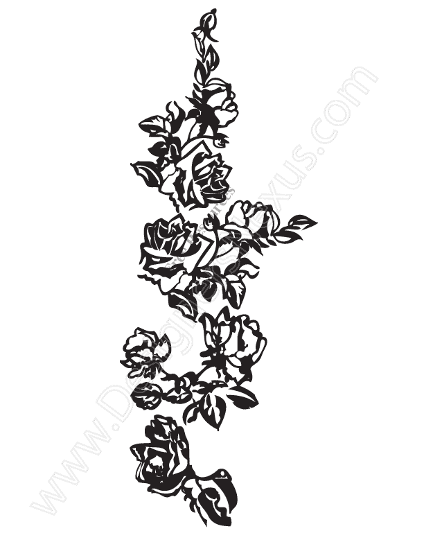Rose Vine Drawings - Cliparts.co