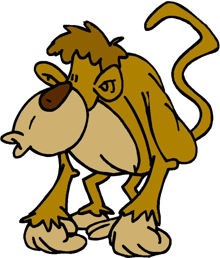 Monkey Clipart Black And White