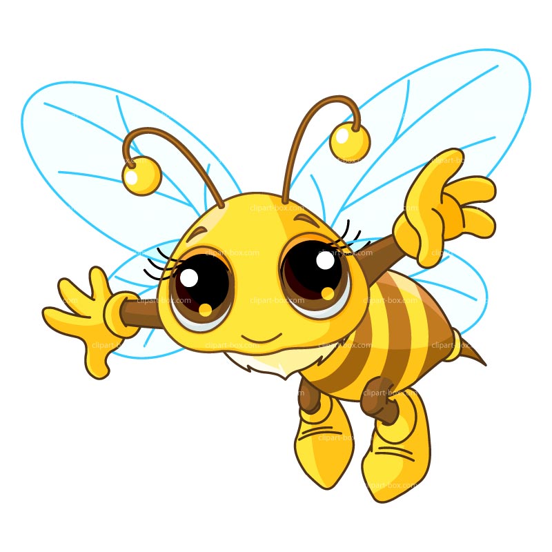 CLIPART YOUNG BEE FLYING | Royalty free vector design