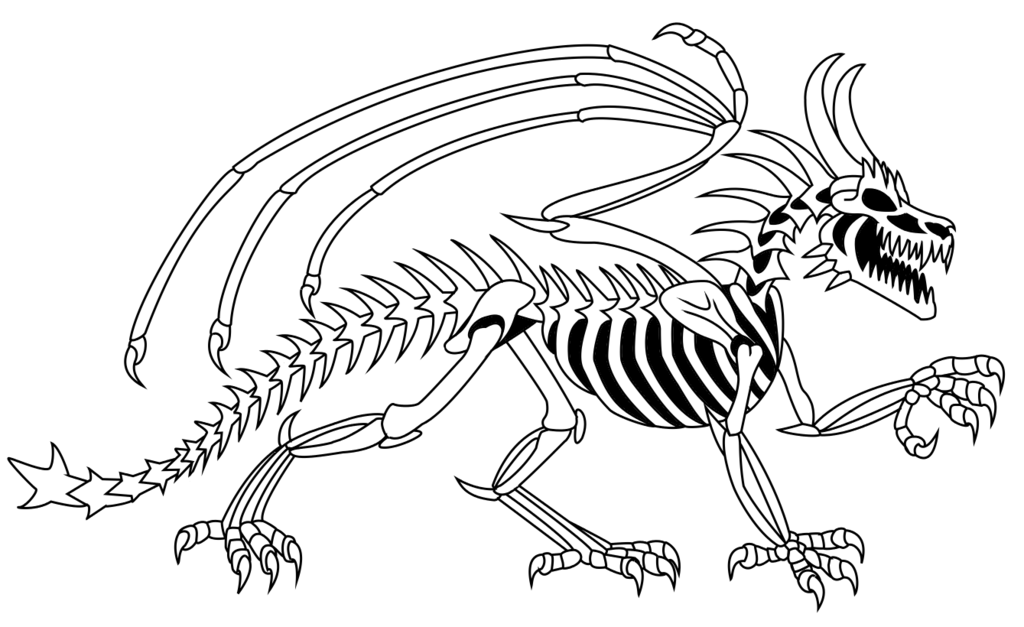 Printable dragon skeleton Keep Healthy Eating Simple