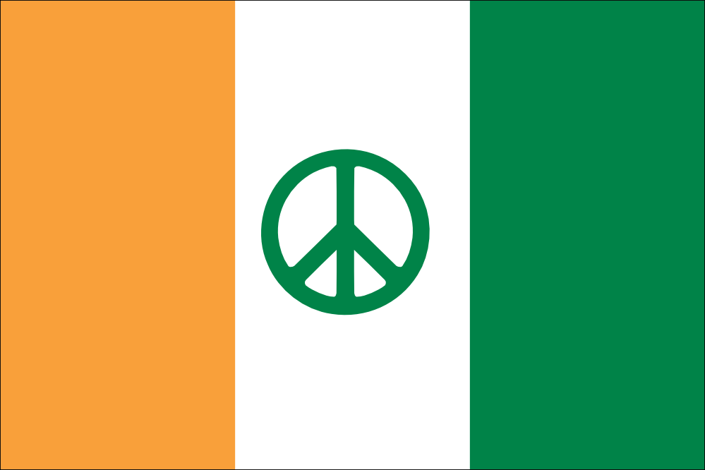 clipartist.net » Clip Art » flag ireland peace flag 2 saint ...