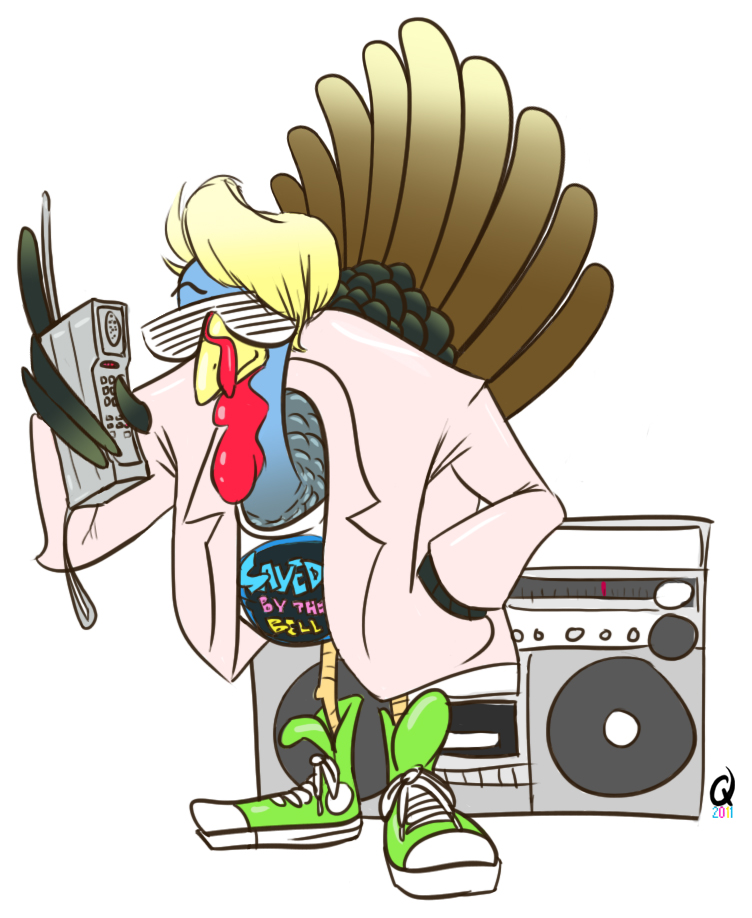 80's Thanksgiving Eve Party Turkey by C-Fillhart on deviantART