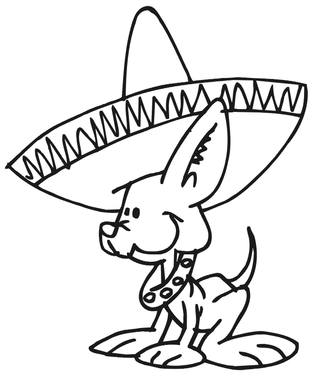 Sombrero Coloring Page Images & Pictures - Becuo