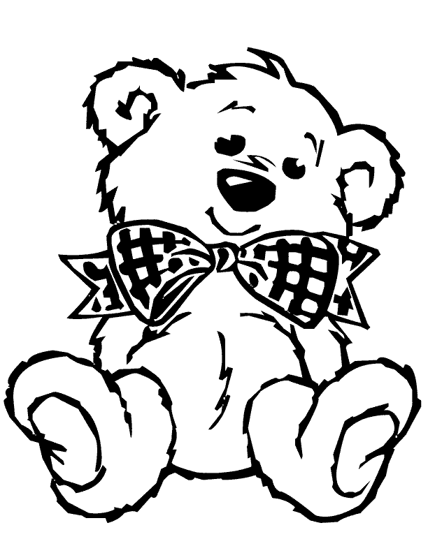 Teddy Bear Line Art