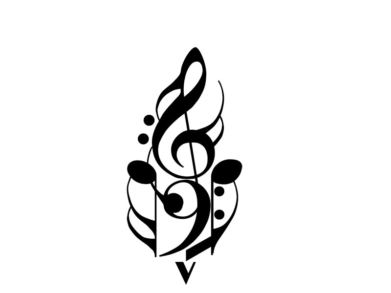 Pin Free Designs Clef And Notes In Group Tattoo Wallpaper on Pinterest