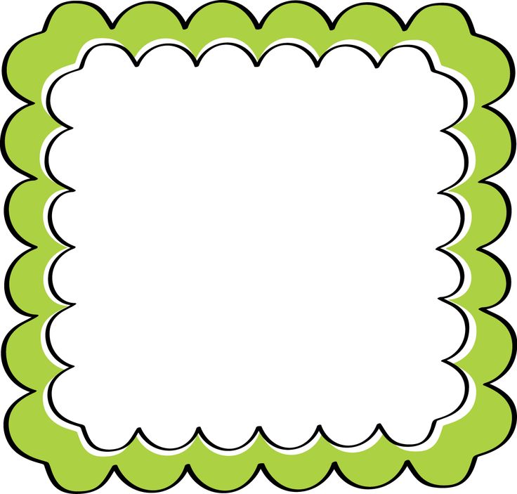 Green Scalloped Frame - free clip art | Clip art | Pinterest