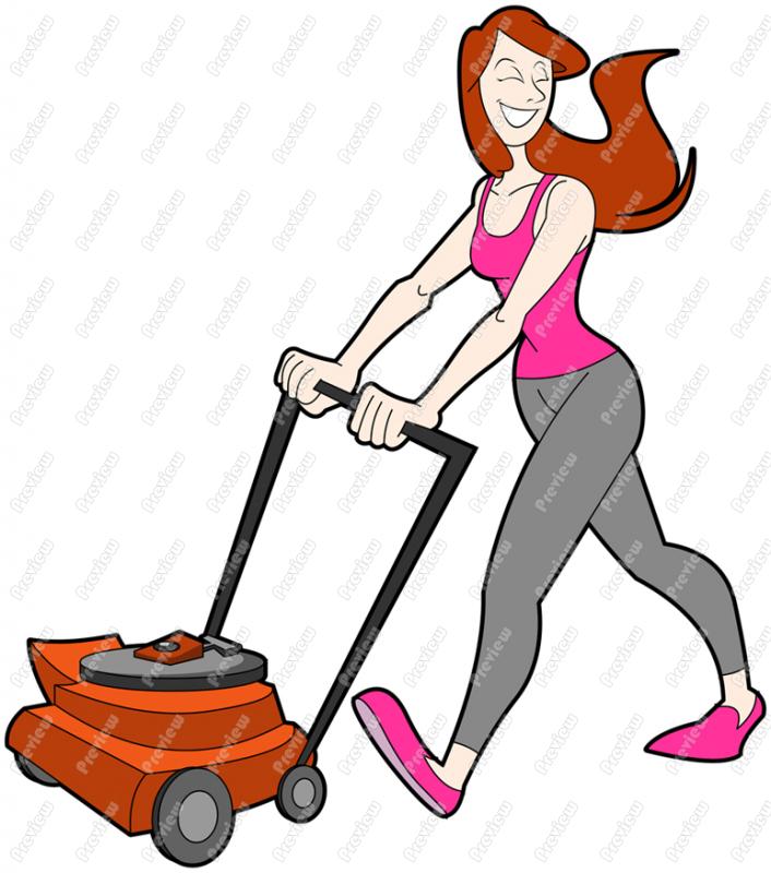 clipart man mowing lawn - photo #15