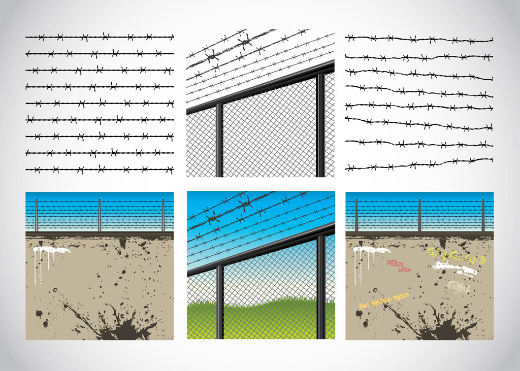 Revans Barbed Wire Border Clip Art