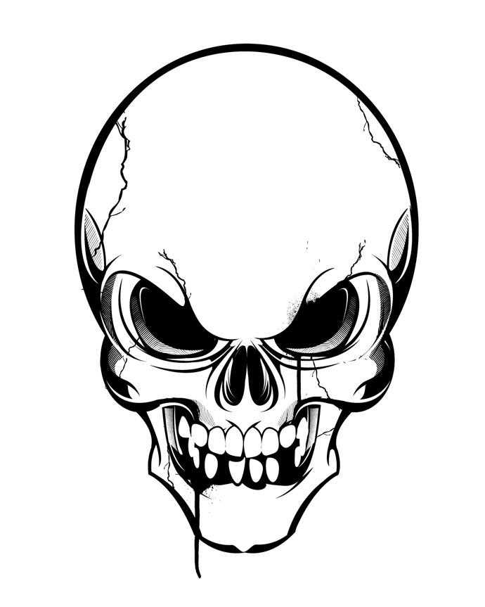 Angry Skull Drawing Images & Pictures - Becuo