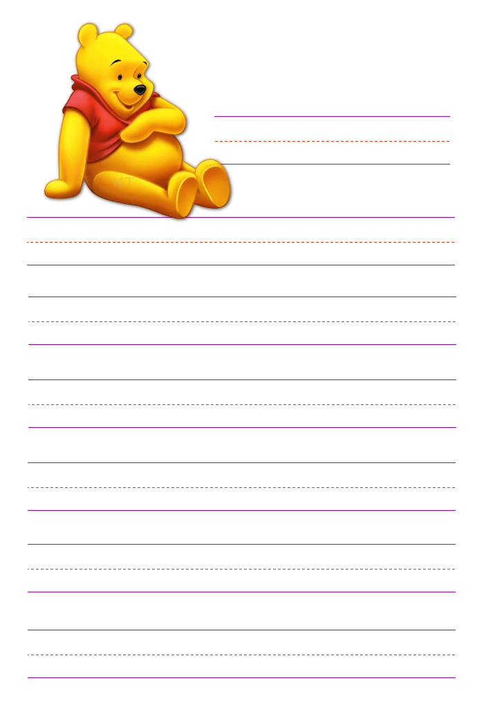 Disney-Stationary.com - Free Disney's Pooh Bear Printable Stationery