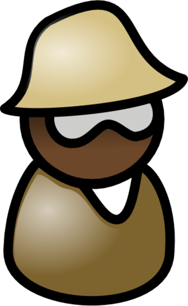user male icon wearing hat and sunglasses - vector Clip Art