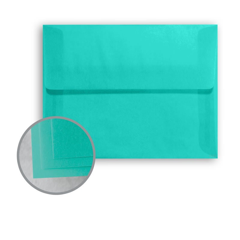 Turquoise Envelopes - A6 (4 3/4 x 6 1/2) 27 lb Bond Translucent ...