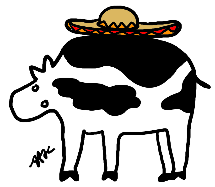 Sombrero Cow by HannahFreakinBanana on deviantART