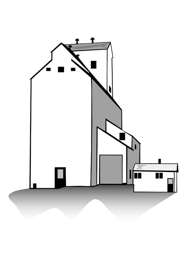 Coloring page grain warehouse - img 10227.
