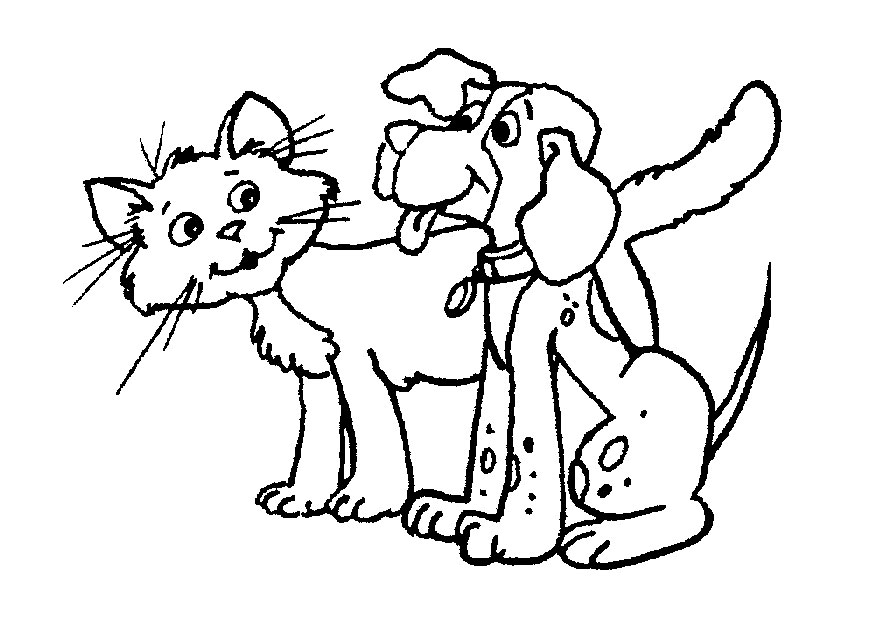 free black and white dog and cat clipart - photo #38
