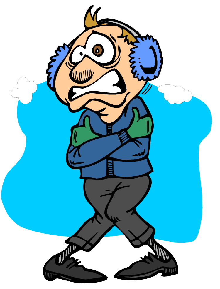 Freezing Cold Person Cartoon - www.