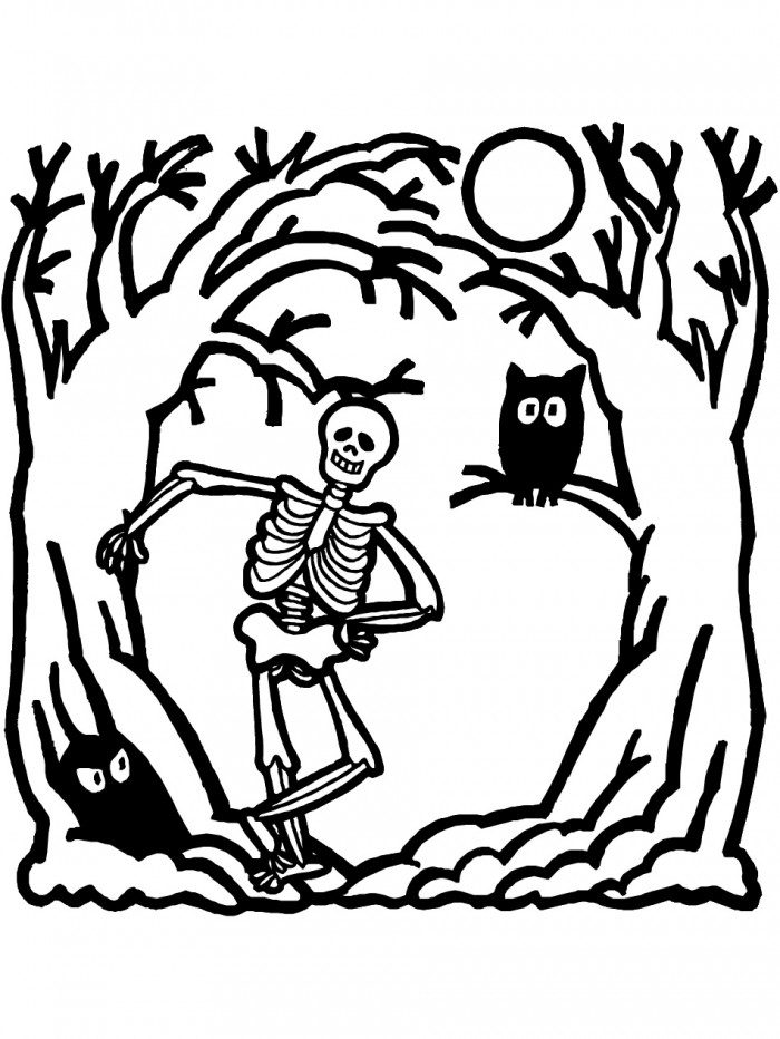 Skeleton Coloring Pages For Kids | 99coloring.