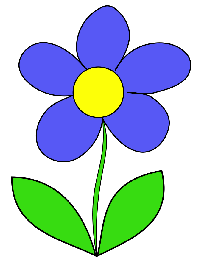 Simple Flower small clipart 300pixel size, free design