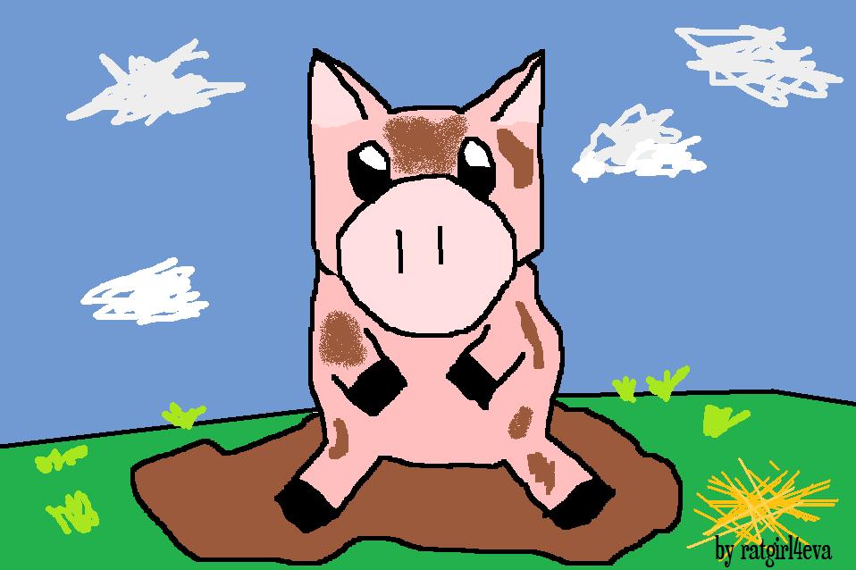 Pig In Mud Cartoon