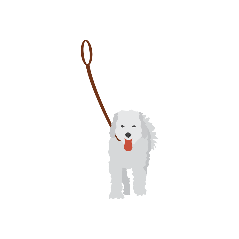 Clipart - Dog on a Leash