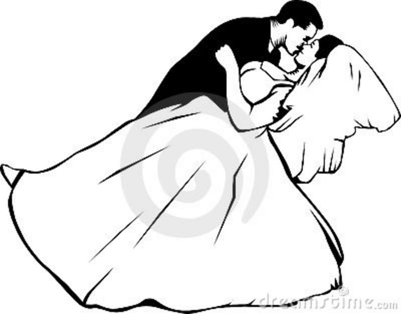 free black and white bride and groom clipart - photo #8