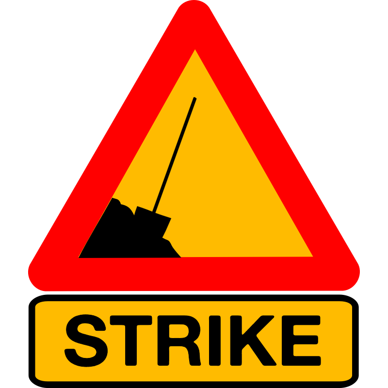 Clipart - Caution strike