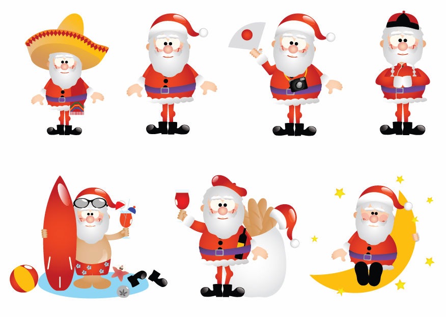 Free Santa Claus Vector Illustration Collection | Free Vector ...