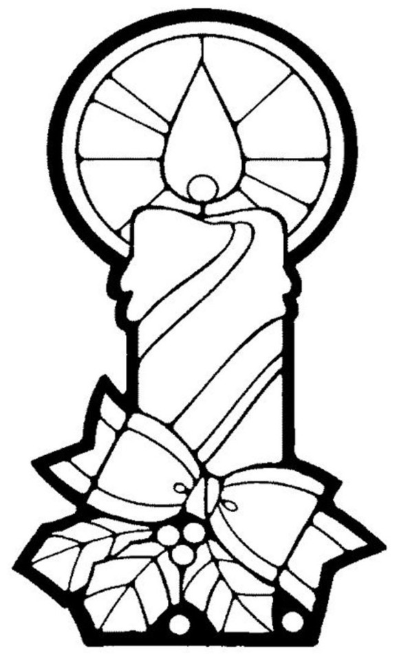 Free Coloring Pages For Christmas Candle Scene - Christmas ...