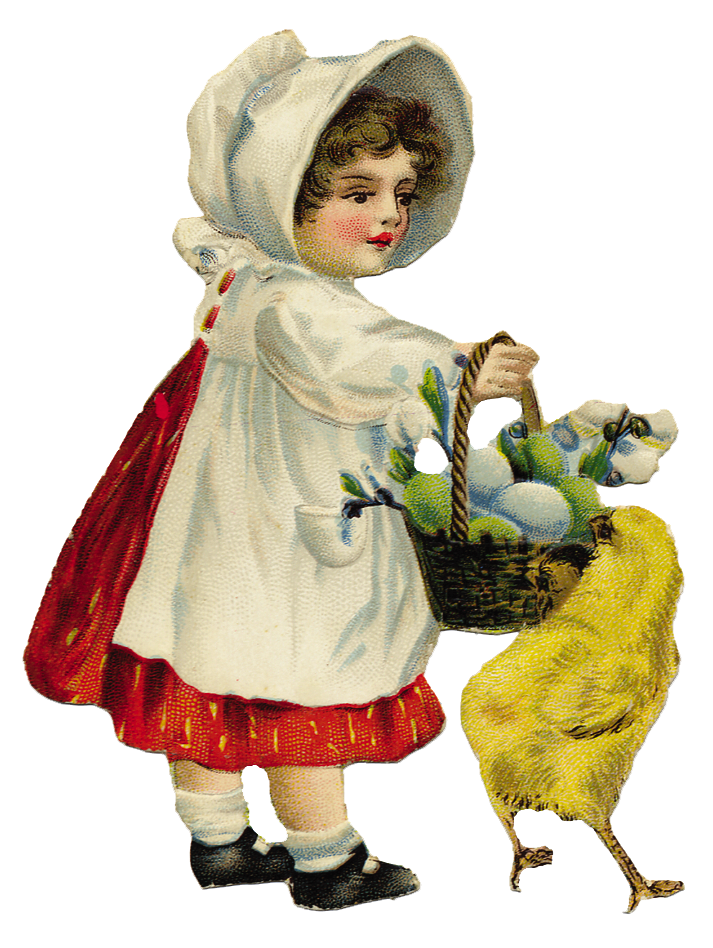 Free Graphic of the day Little vintage Easter Girl - The Cottage ...