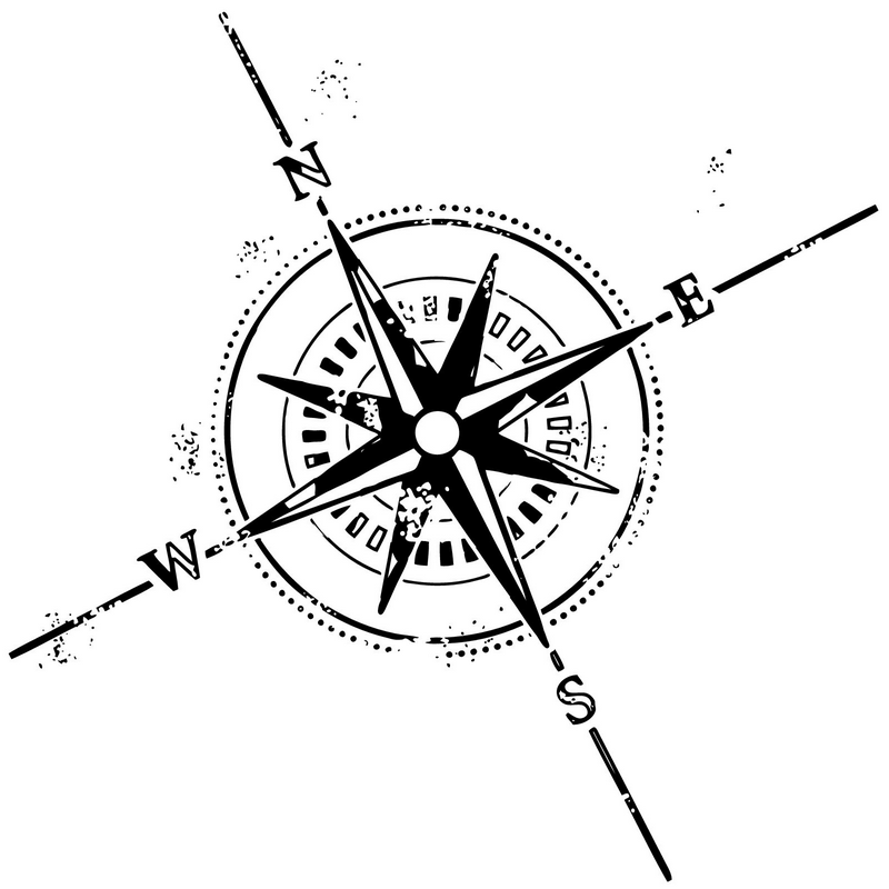 Distressed Compass Rose / Nautical Tattoo Symbols / Free Tattoo ...