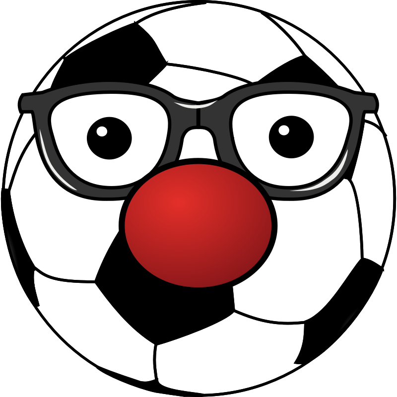 Clipart - Clowny soccer ball