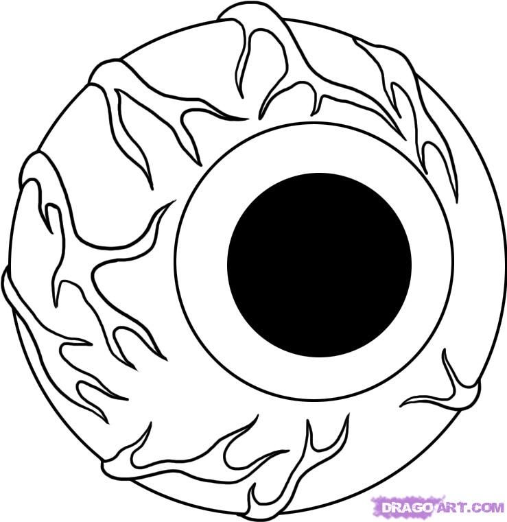 How To Draw An Eyeball Step By Step Halloween Seasonal Free 5062 ...