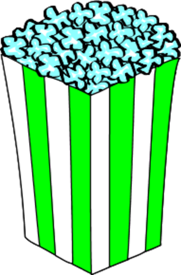 popcorn in a box - vector Clip Art