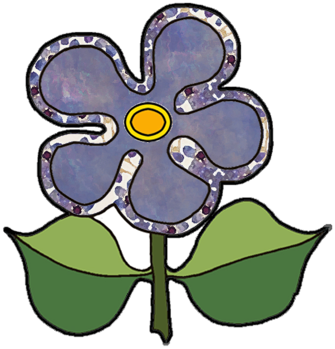 ArtbyJean - Purple Wood Roses: LARGE SINGLE BLOSSOMS - Clip art ...