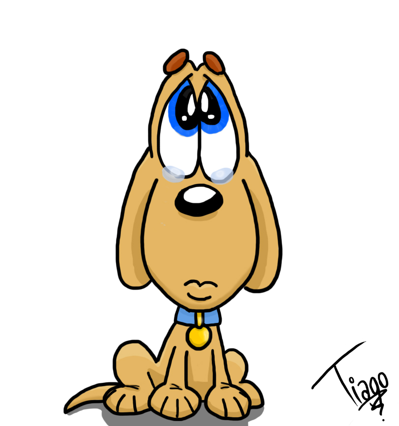 Sad Cartoon Puppy - Cliparts.co