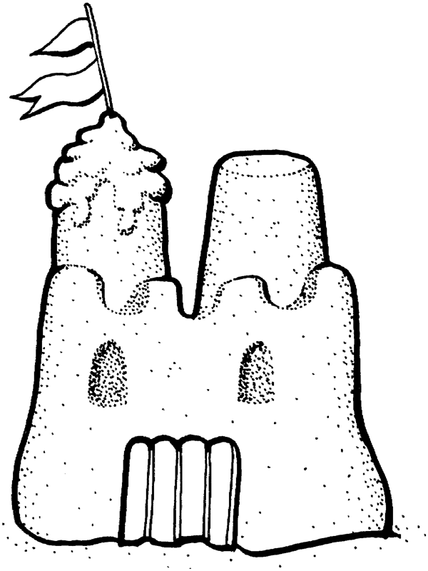 Cartoon Sand Castle