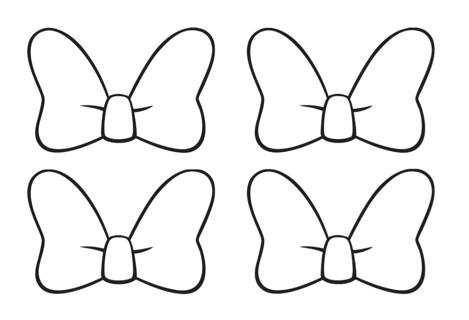 Pix For > Minnie Mouse Bow Outline Clipart