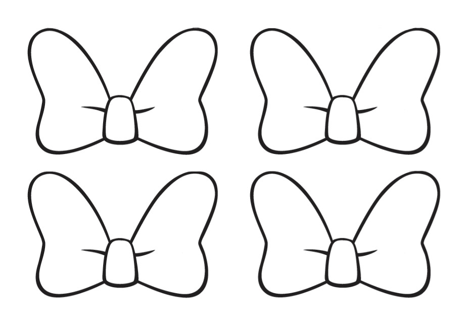 Minnie Mouse Bow Template - Cliparts.co